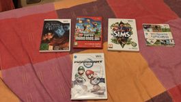 Lot jeux Wii + 2 volants