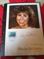DENISE BIELLMANN GALERIE DER PROMINENZ AUTOGRAMM/BRIEFMARKE