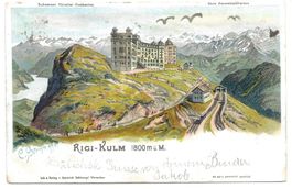 Rigi-Kulm (SZ) Hotel - Bahn - Schlumpf-Litho No 2070 - 1906