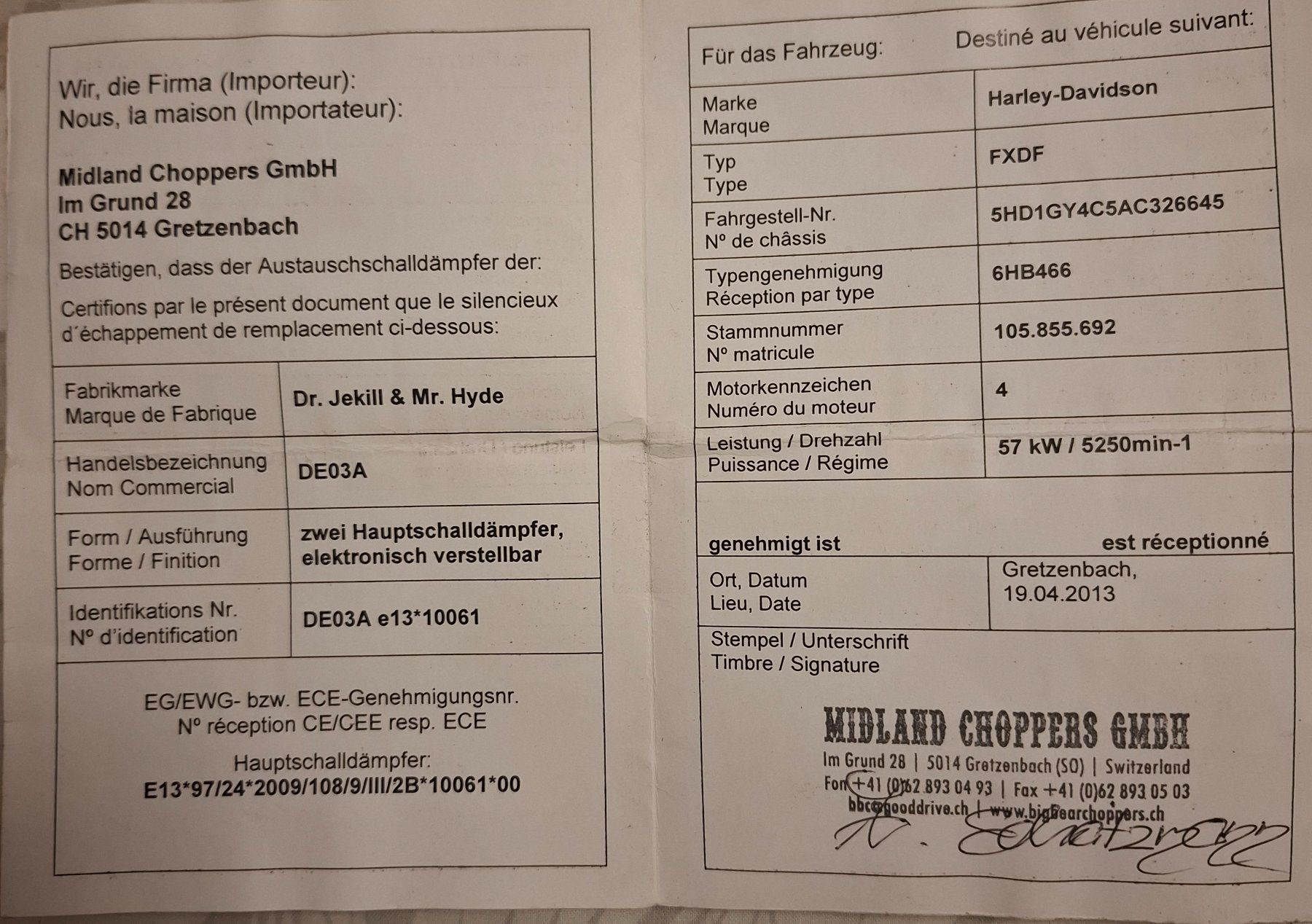 Harley-Davidson Chopper: Harley Davidson FXDF – Gebraucht aus Bellikon von Chayenne61 8