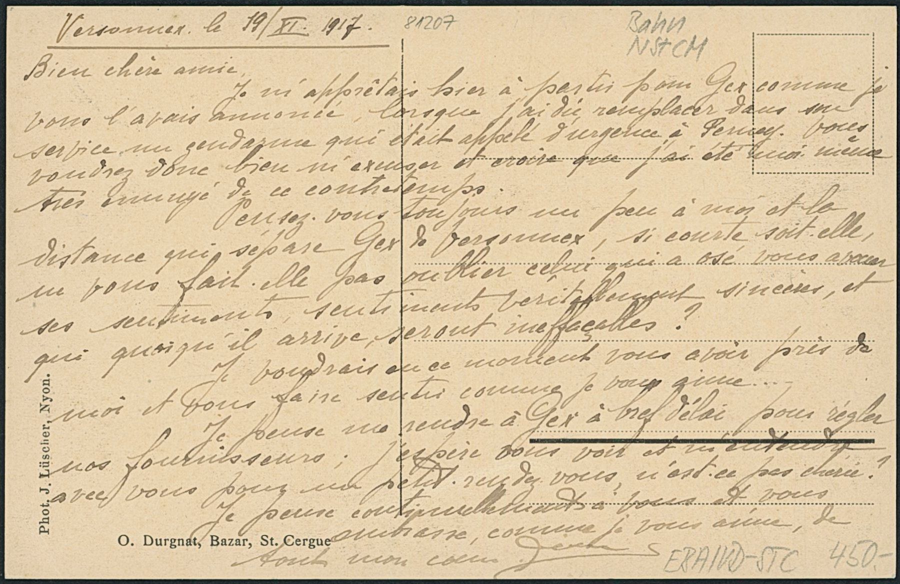 Cartoline postali: VD Nyon - St. Cergue - Bahn NStCM – Nuovo (secondo la descrizione) da Schindellegi venduto da Jonathan77 1