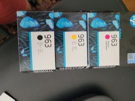HP Druckpatronen 963 Schwarz, Gelb und Magenta