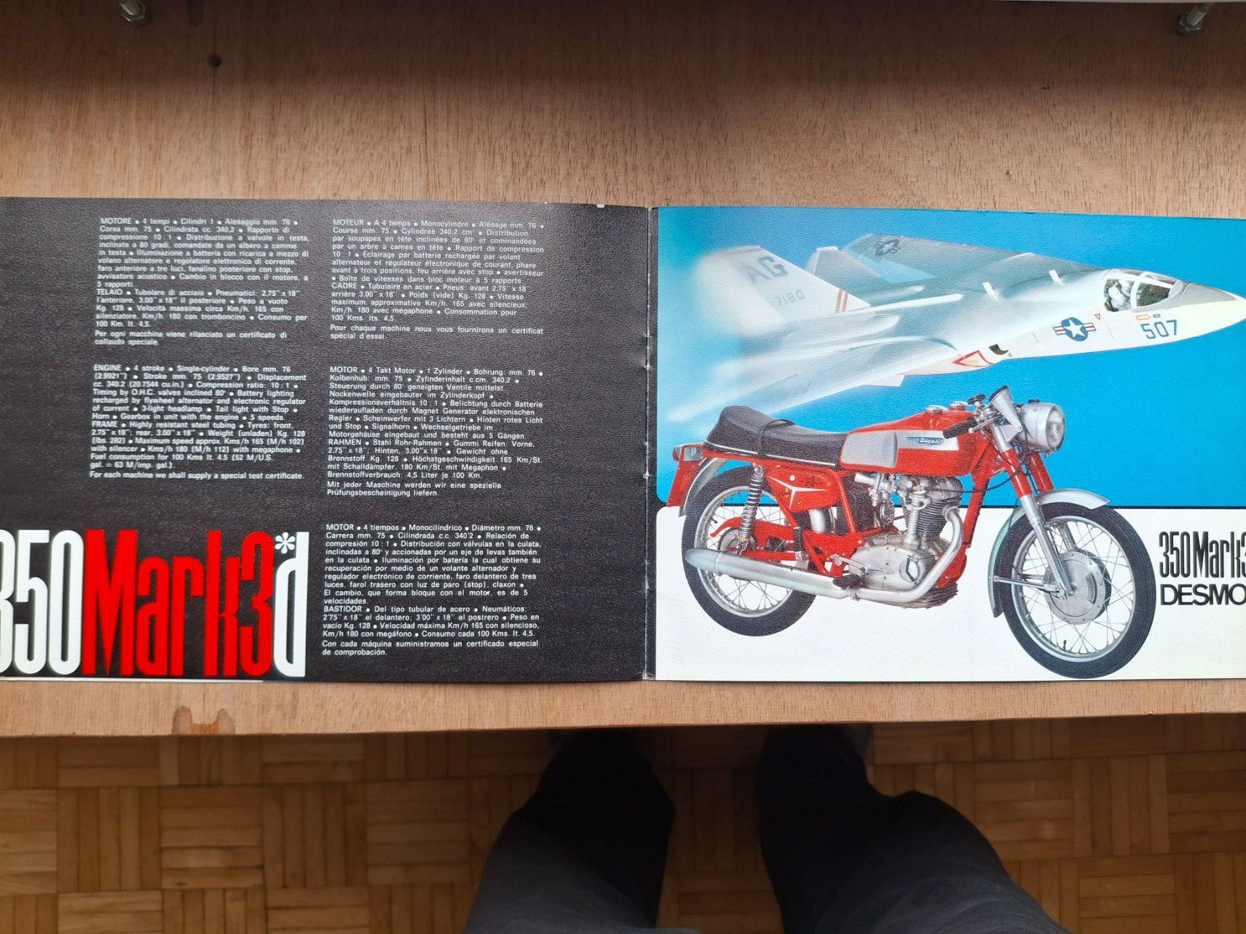Ducati Strada: DUCATI 250 350 MARK3d DESMO ORIGINAL PROSPEKT OLDTIMER KÖWE – Usato da Wängi venduto da Toeff85 4