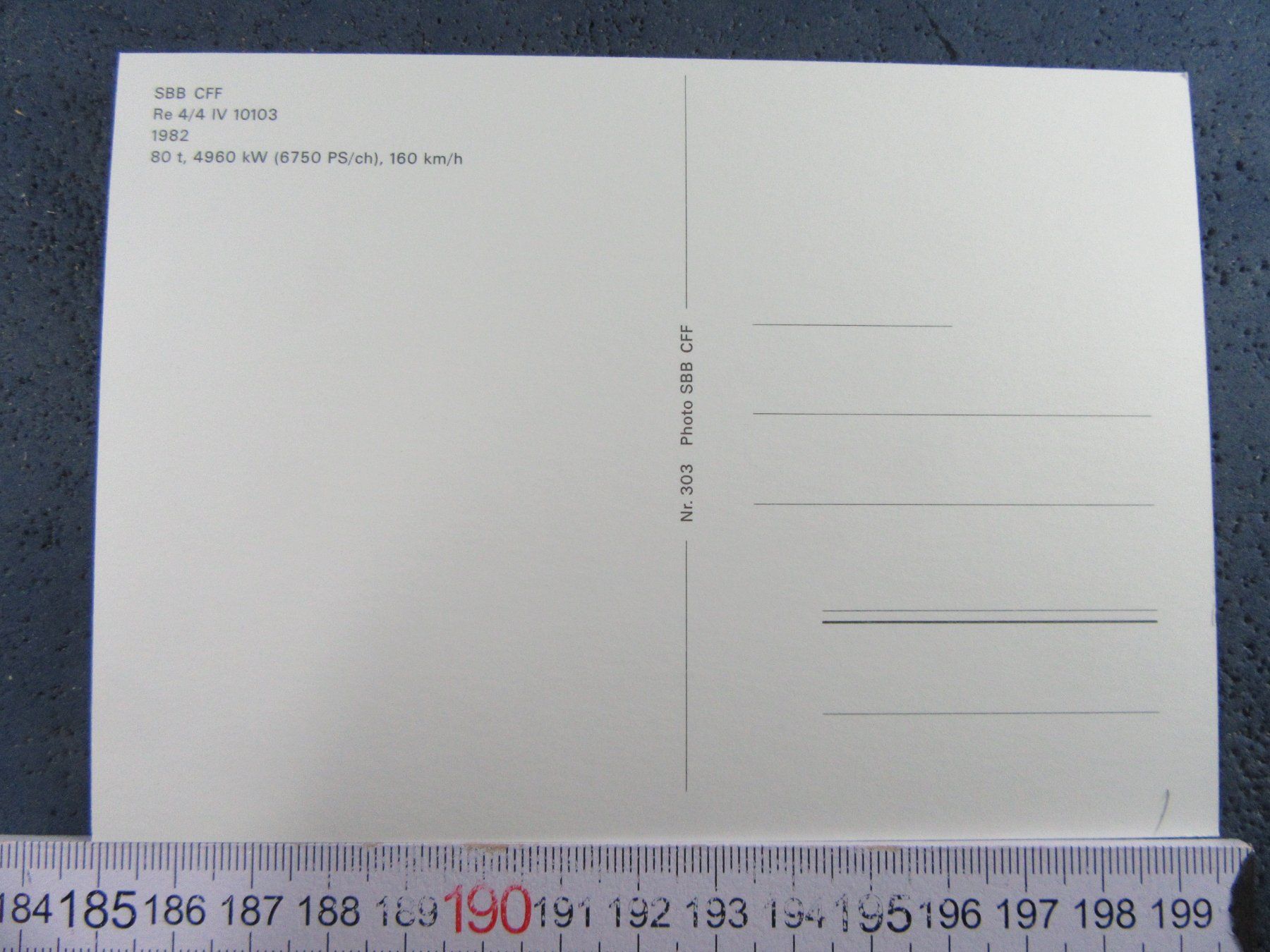 Cartoline postali: BAHN SCHWEIZ SBB Re4/4 1982 AK – Usato da Ettingen venduto da Hausi4711 1