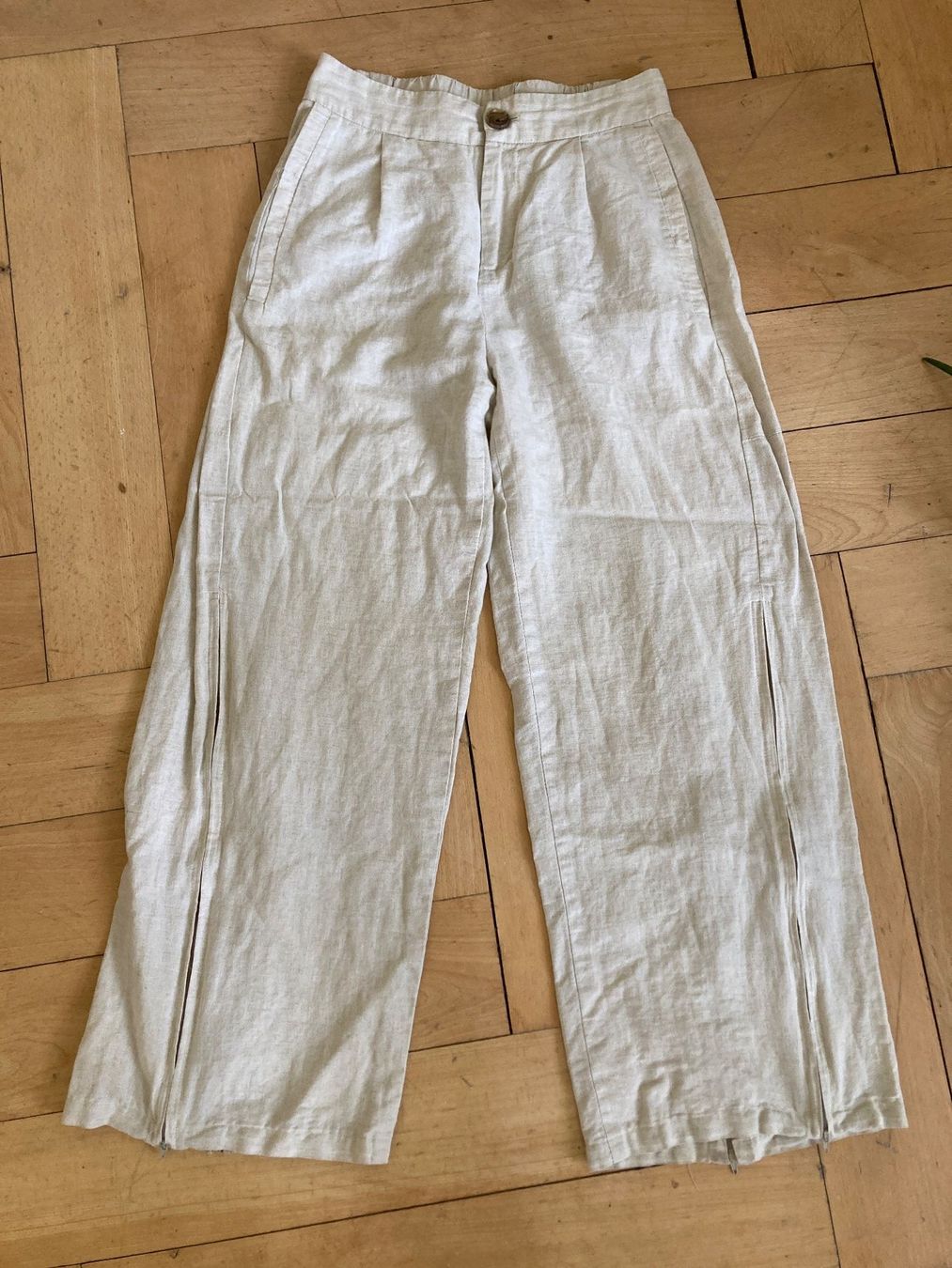 Hosen: BERENIK / Leinenhose / Marlenehose / Culotte / beige / M – Gebraucht aus Winterthur von kuhnanto 1