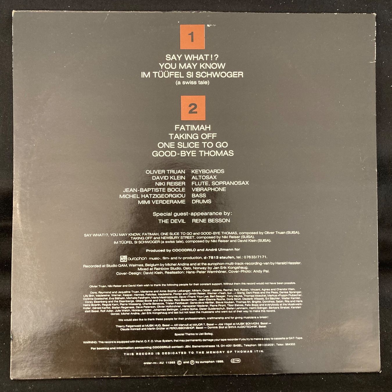 Dischi in vinile: Cocodrilo / Say What !? – Usato da St.Gallen venduto da Out-take 1