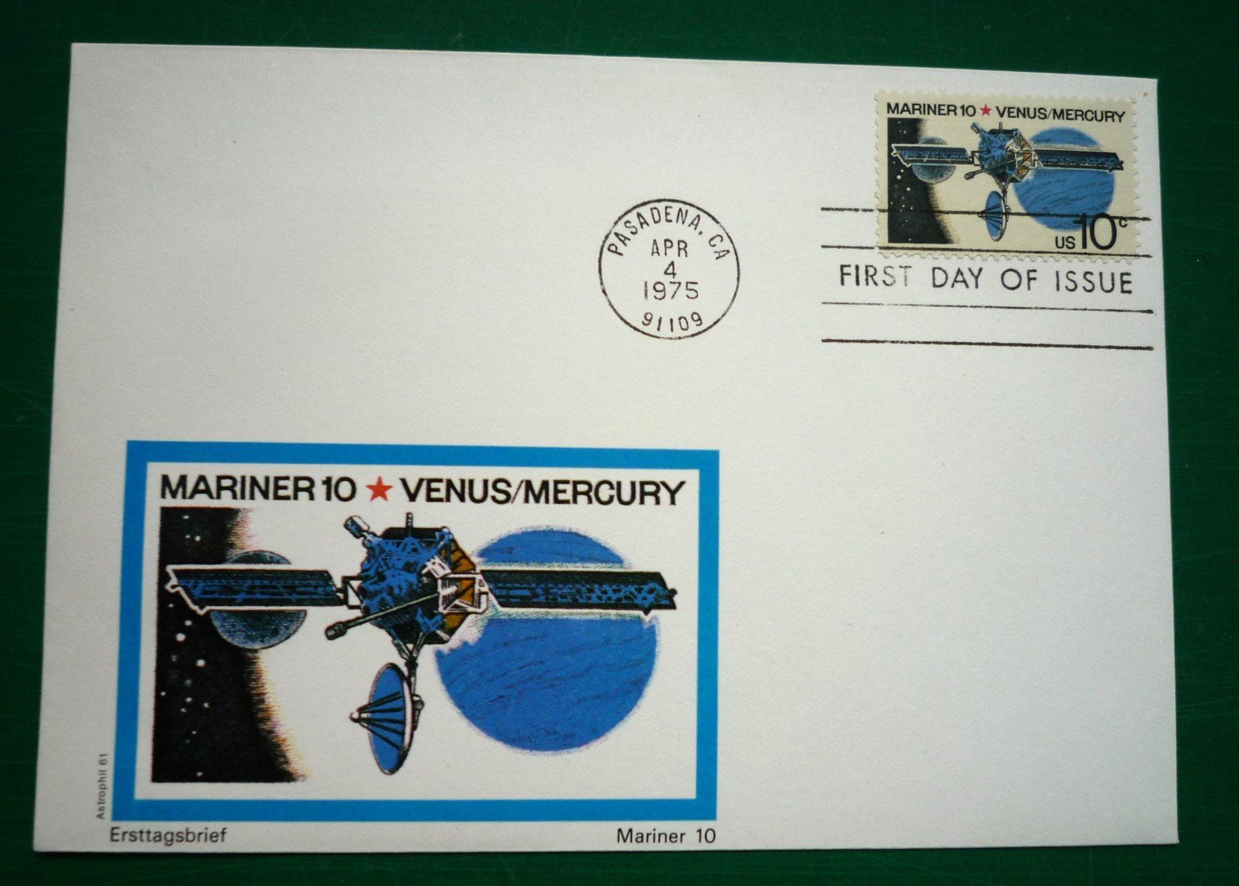 Alle Briefmarken: Ersttagsbrief / Mariner 10 / Astrophil 61 – Neu (gemäss Beschreibung) aus Rafz von Sonnenblume305