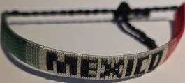 Armband MEXICO rot-weiss-grün Textil guter Zustand