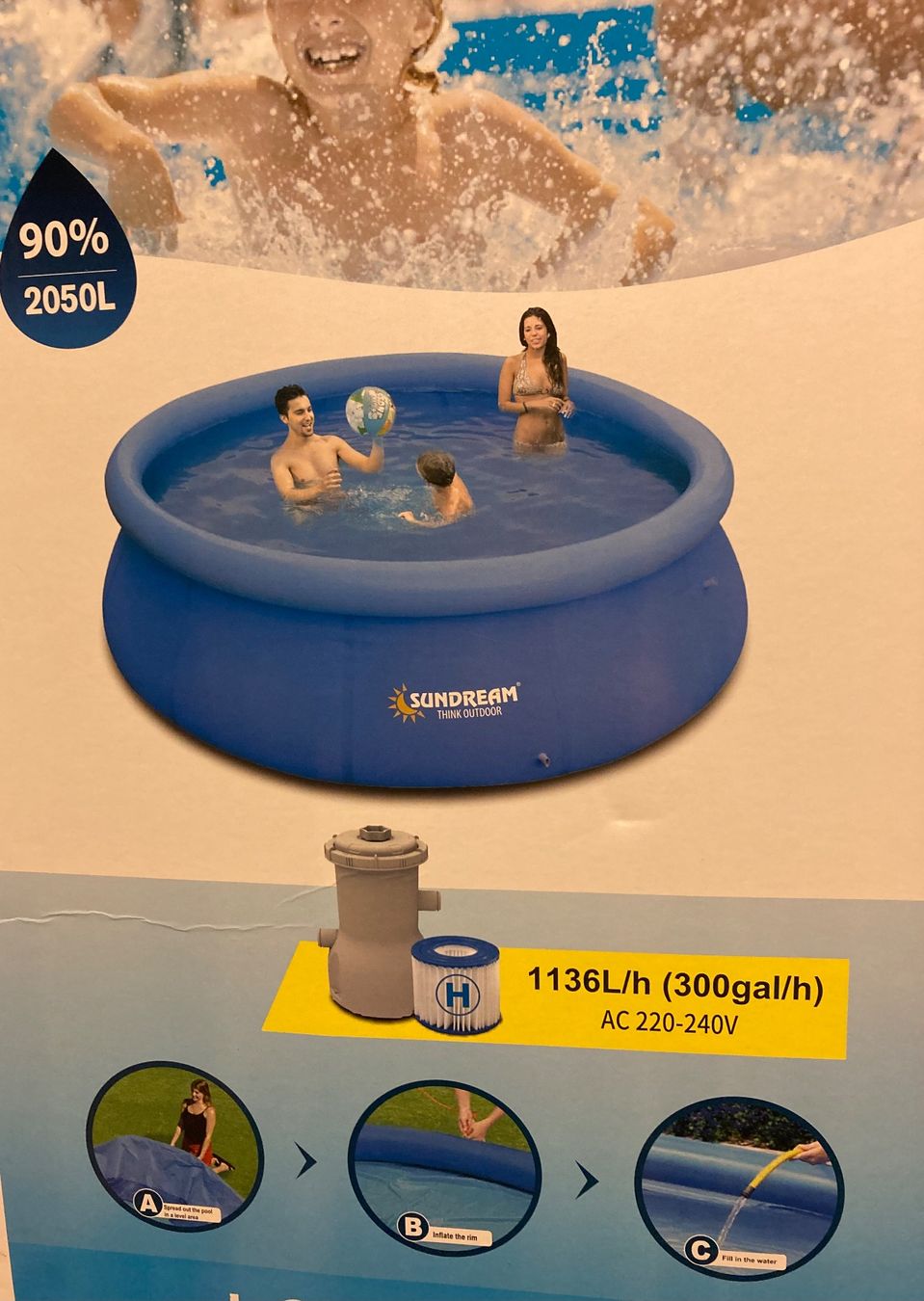 Intex Schwimmbad: Pool Durchmesser 2,4 m Höhe 0,63 m mit Filterpumpe – Gebraucht aus Wittnau von