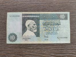 Libyen 10 Dinars 1991 !!!!!!