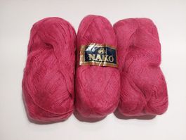 Nako 3 Stk.fein,Stk.ca.85 gr,70%Mohair,30%Acr.Made in Türkei