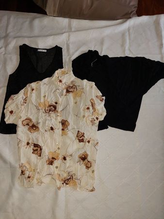 Damen Oberteile 3er Pack Kurzarm / Ärmellos Top Grösse M