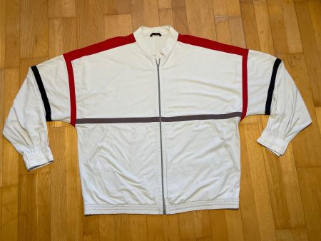 Vintage 80s Tracktop jacket Velvet Made in France Sz XL