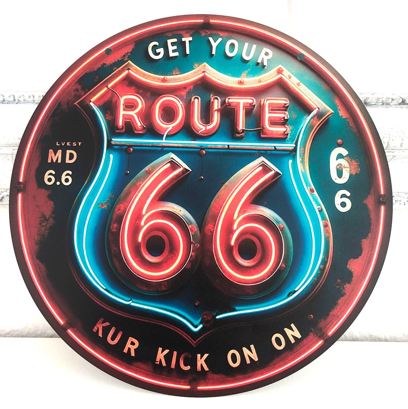 Insegne: Deko Metall schild Route 66 USA – Nuovo (secondo la descrizione) da Bern venduto da Miraitrading