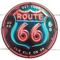 Deko Metall schild Route 66 USA