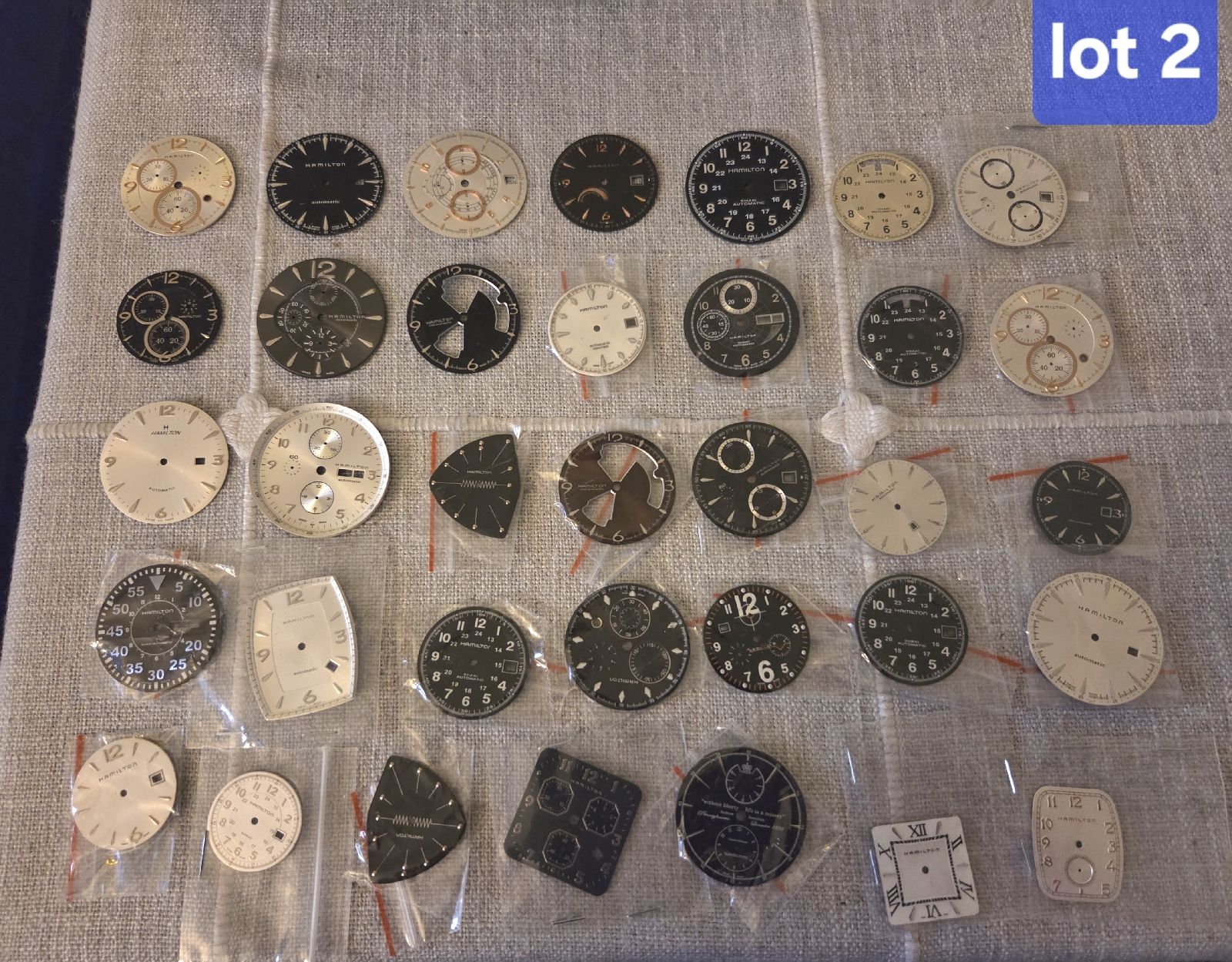 Hamilton Orologi: lot de cadrans Hamilton ( 30 pcs) – Usato da la Chaux-de-Fonds venduto da Firenze6