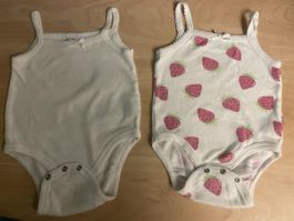 2 Ergee Baby Bodys Gr 74 Sommer Erdbeer-Muster 