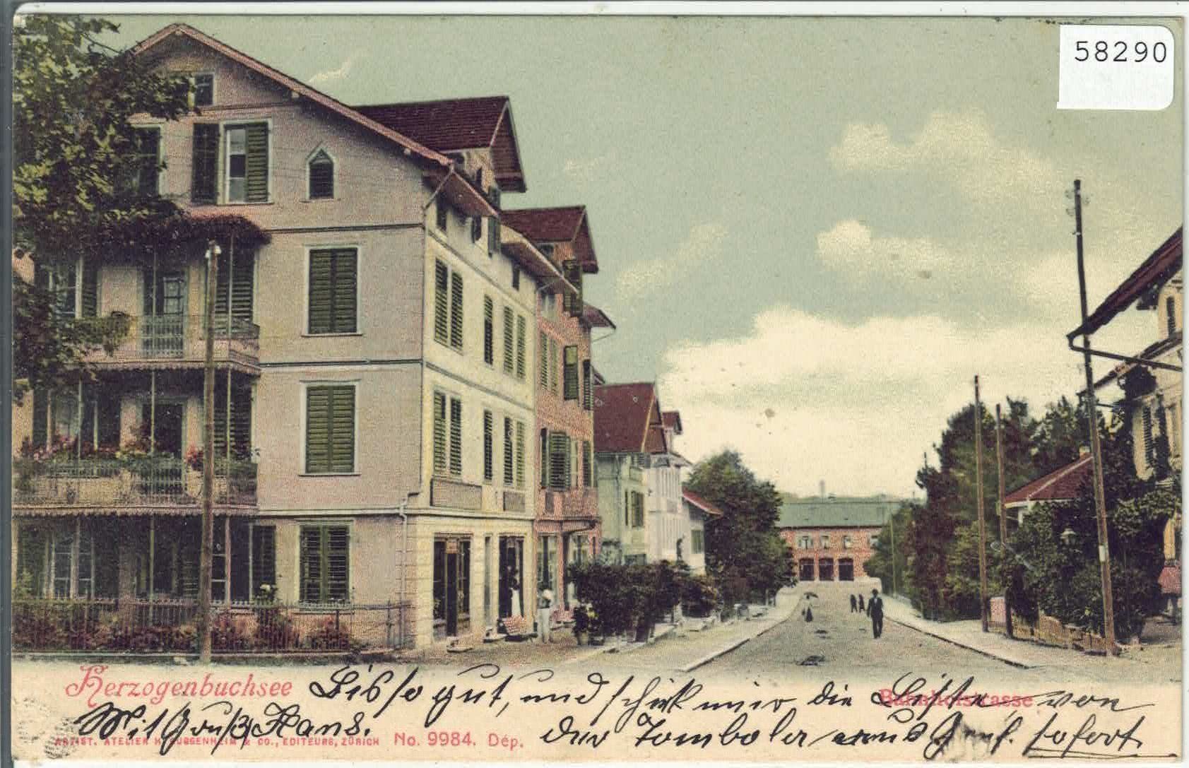 Ansichtskarten: Herzogenbuchsee - Bahnhofstrasse - Litho – Gebraucht aus Ettingen von Kartenplanet