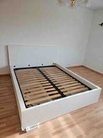 Doppelbett weiss mit Schubladen