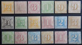 Thurn und Taxis ex. Kat. 30-54 */(*) 1862/66 Kat. 115 Euro
