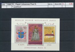 1985 FL, "Papst Johannes Paul II." - Block, ** postfrisch