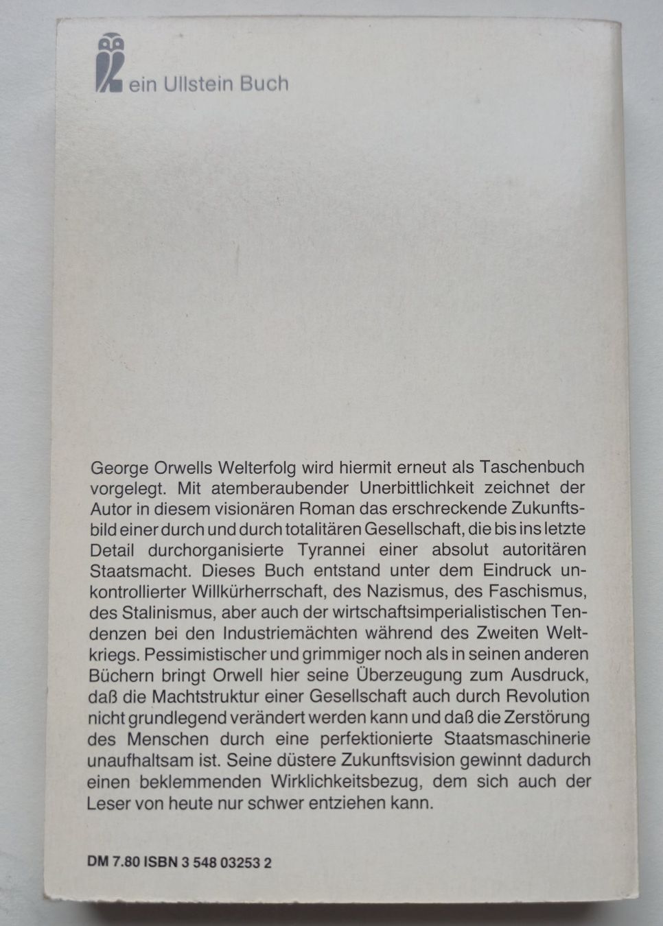 Libri: GEORGE ORWELL  1984  -   ein Ullstein Buch – Usato da Niederweningen venduto da Obson 2