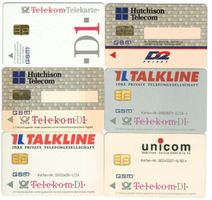 6 GSM-Karten Deutschland mit Chip uralt
