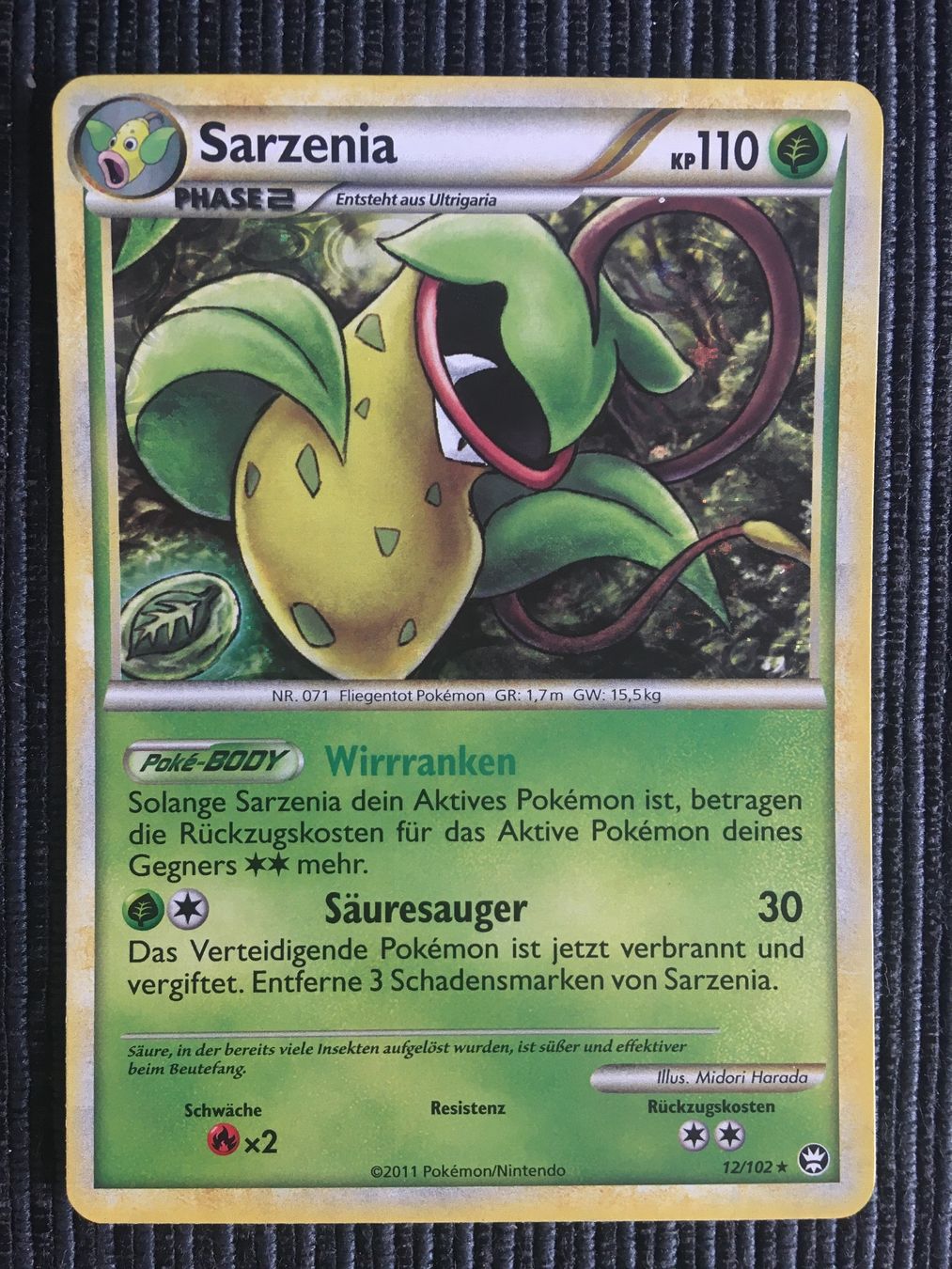 Pokémon Sammelbilder & Trading cards: Pokemon Sarzenia Holo HS Triumph – Neu (gemäss Beschreibung) aus Wabern von Collectfun