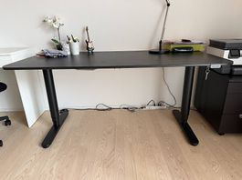 Bürotisch schwarz 160cm x 80cm