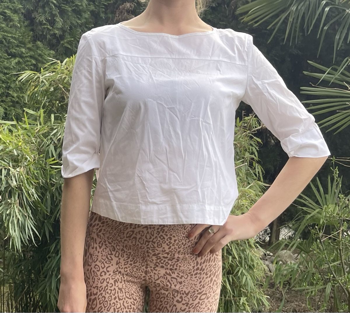 Sisley Camicette: Sisley Camicia di cotone bianca  taglia M-estiva – Nuovo (secondo la descrizione) da Gordevio venduto da LanaZimm 5