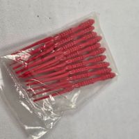 10 rote Aperogabeln aus Kunststoff – Neu & OVP besteck