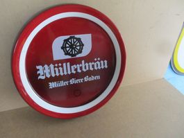 Müllerbräu Müller Biere Baden Emailschild - ca. Ø 42 cm