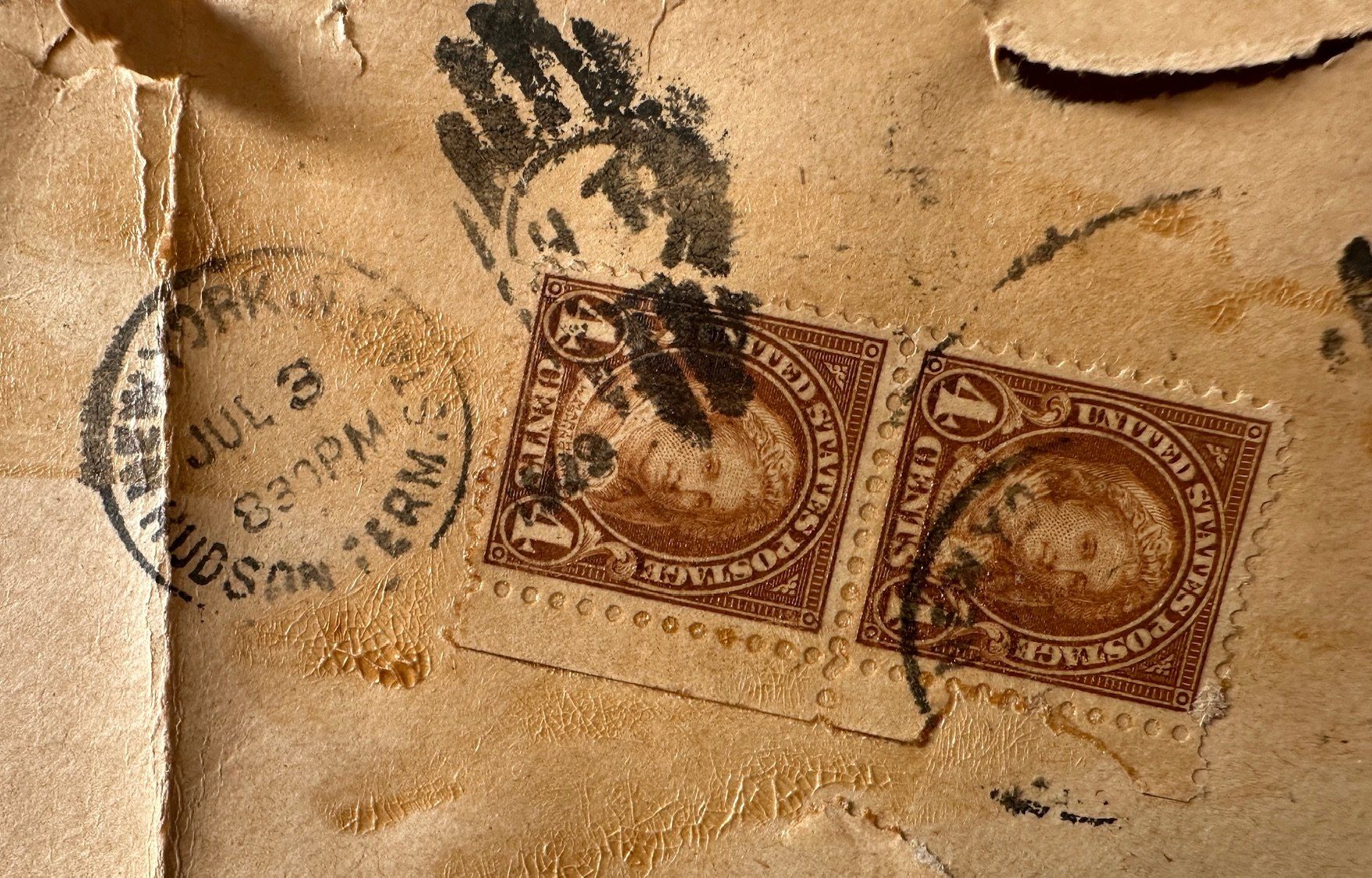 Alle Briefmarken: Brief aus NEW YORK 1923 – Gebraucht aus Weesen von Sombrero22 3