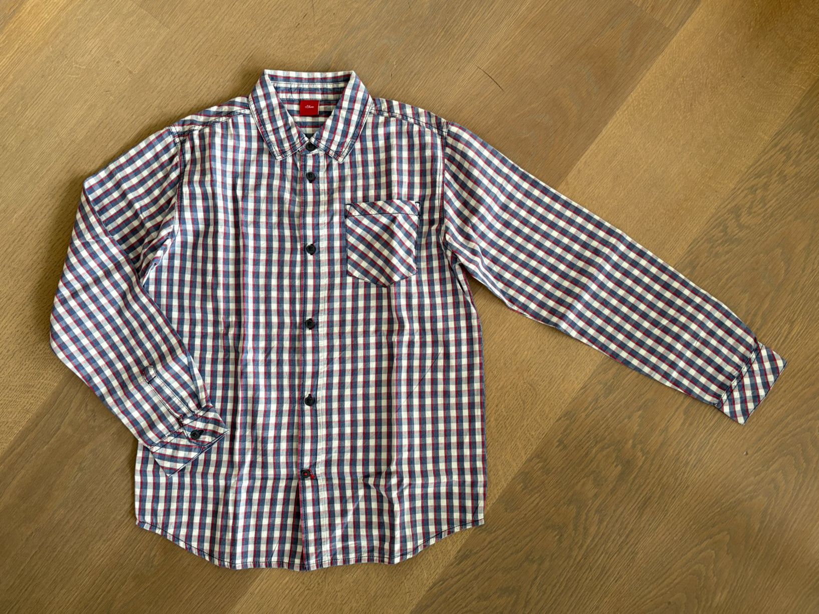 S.Oliver Camicie, T-shirt & Polo: Langarm-Hemd mit Karomuster, s.Oliver, Gr.152. Top Zustand! – Usato da Rüschlikon venduto da user999