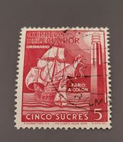 Ecuador 1948 schiff alte briefmarke