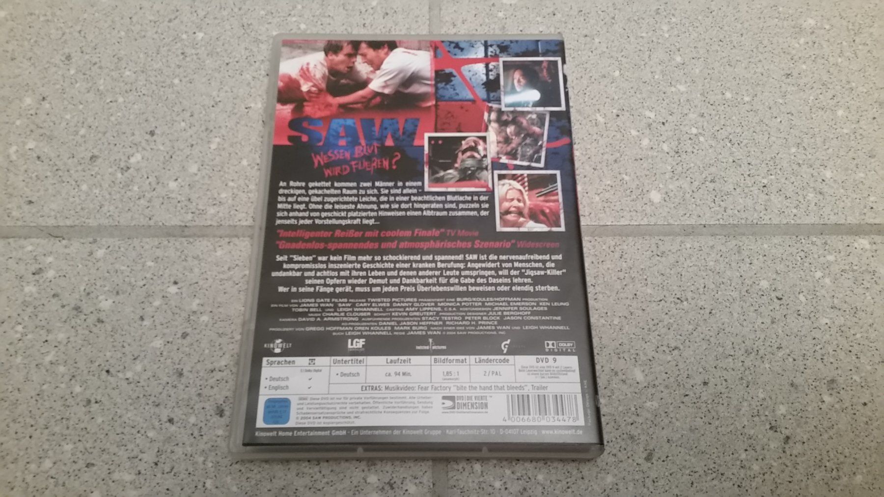 Tutti i DVDs: SAW – Usato da Stäfa venduto da Supertramp73 1