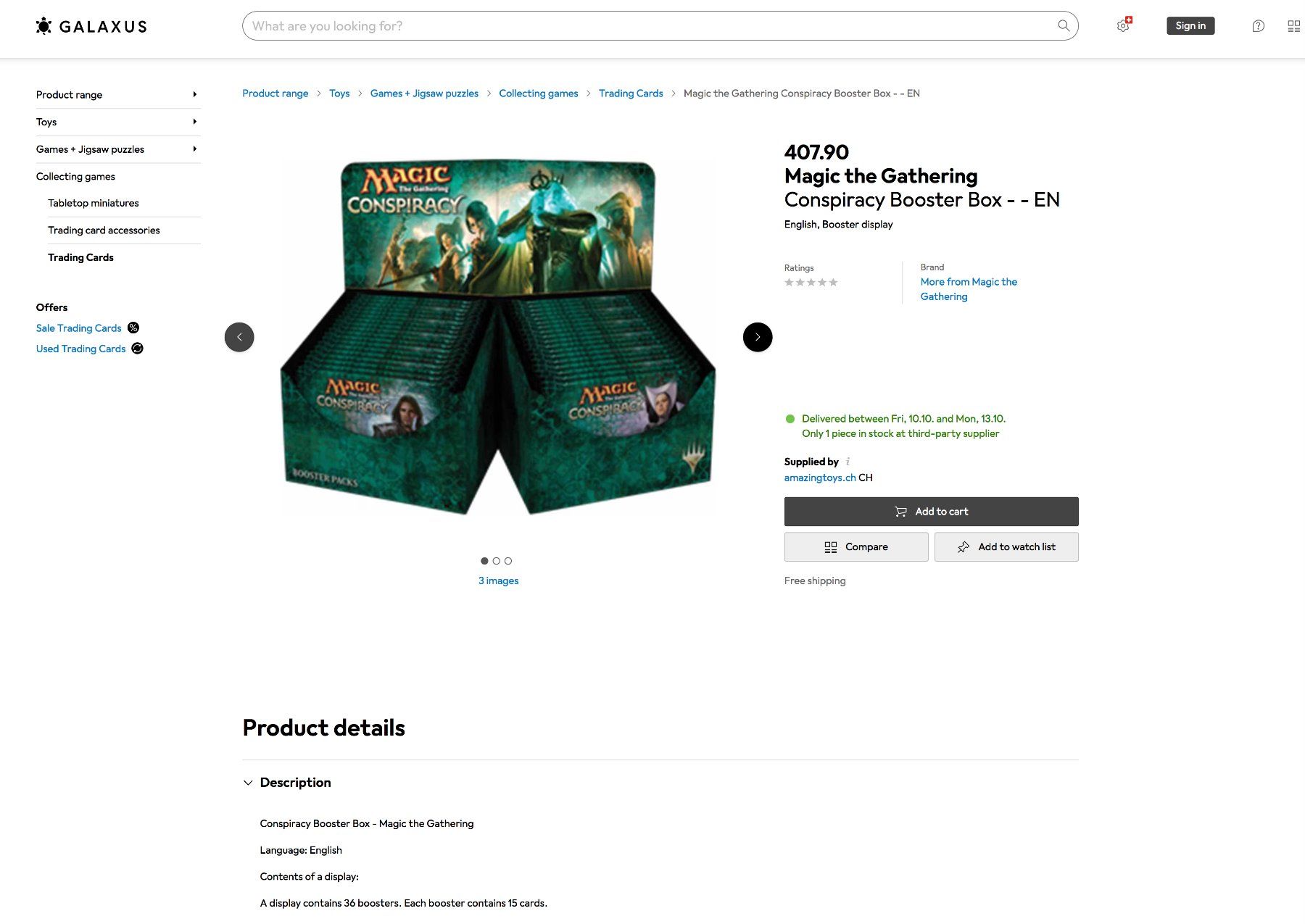 Magic The Gathering Carte collezionabili: MTG - Conspiracy Booster Box – Nuovo e nell'imballaggio originale da Reinach BL venduto da Flower_Kid_82 5
