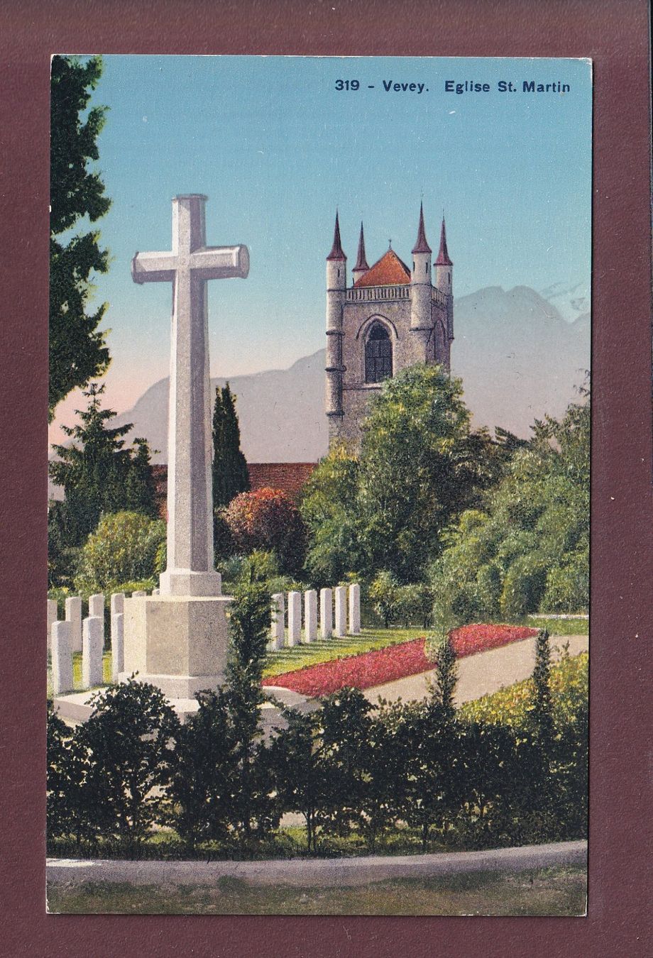 Ansichtskarten: VEVEY - Eglise St. Martin – Gebraucht aus Pully von nicecards
