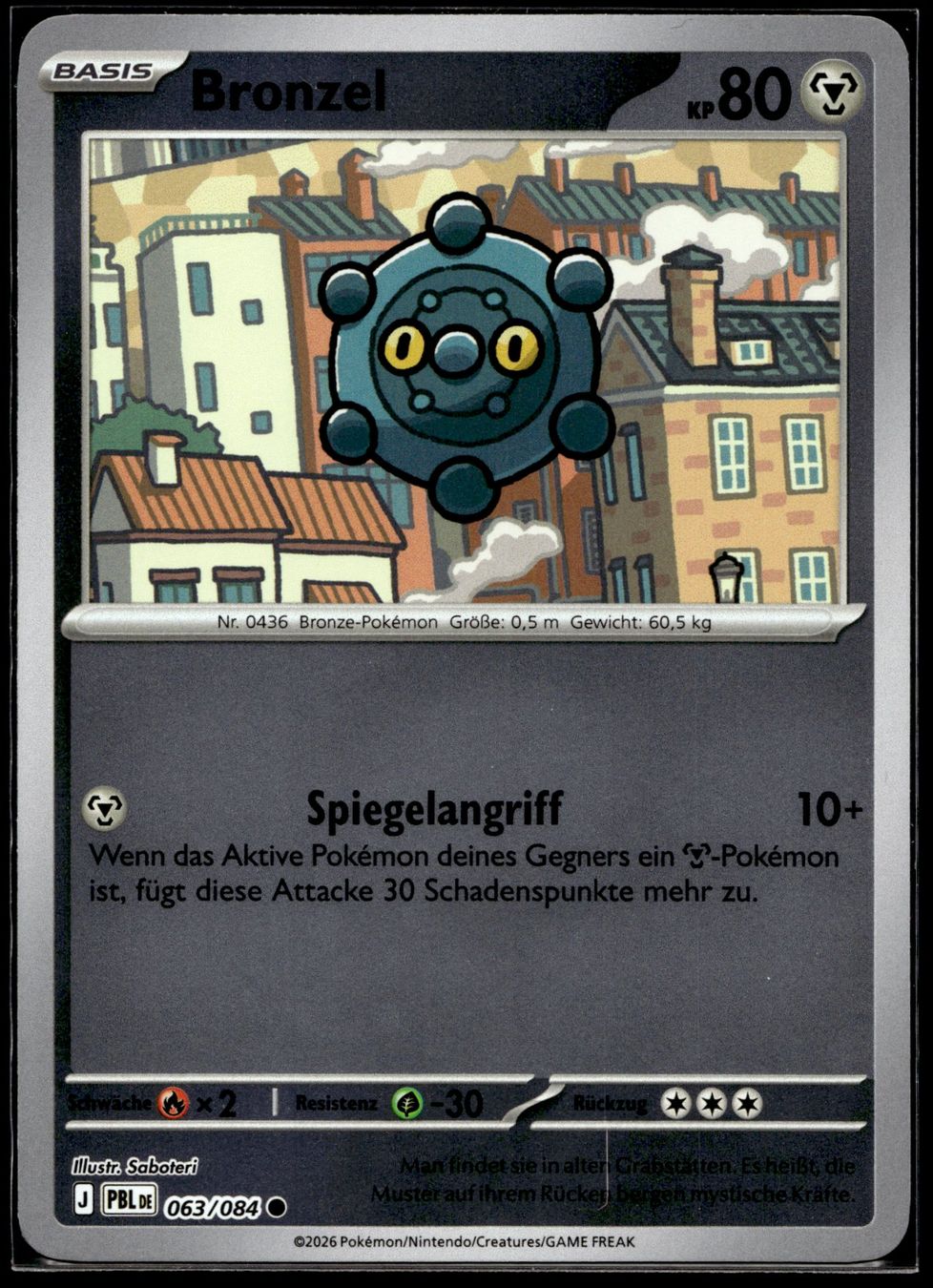 Pokémon Sammelbilder & Trading cards: Bronzel (PBL DE 063/084) - Reverse Holo – Gebraucht aus Affoltern am Albis von Chiesa_5