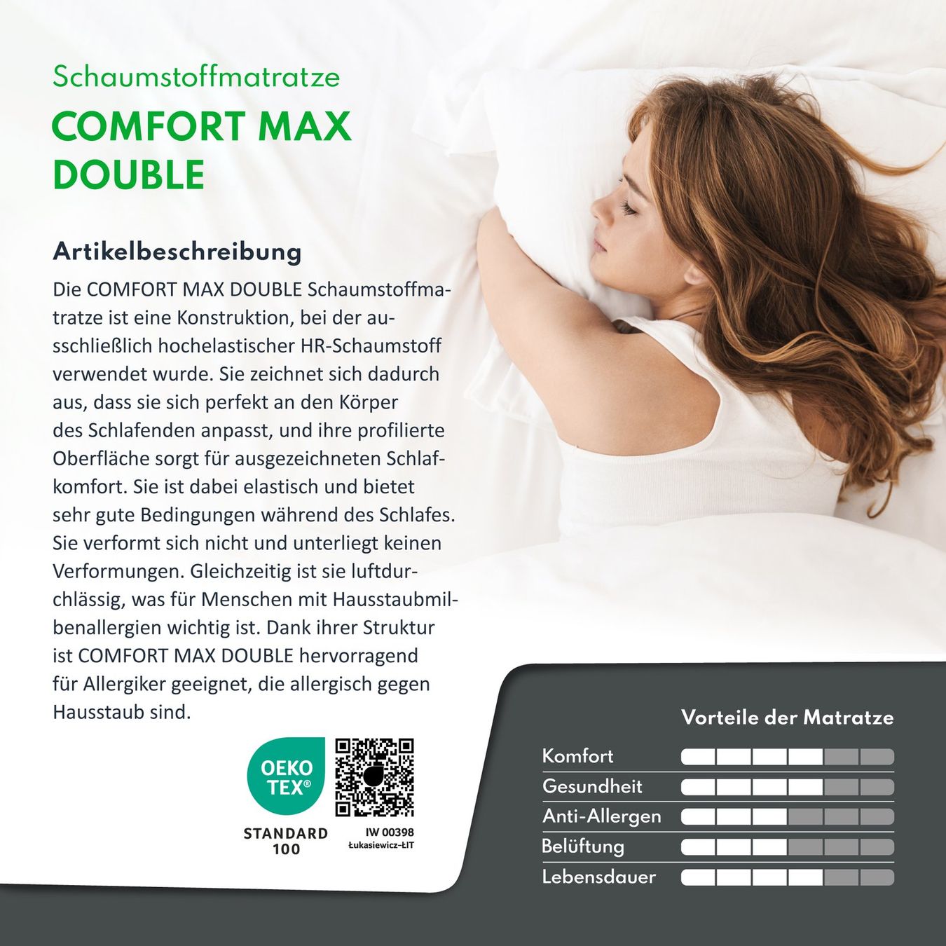 Matratzen: Matratze COMFORT MAX DOUBLE -H3- 160x200 – Neu und originalverpackt aus Wallenwil von toesstal-vertrieb 4
