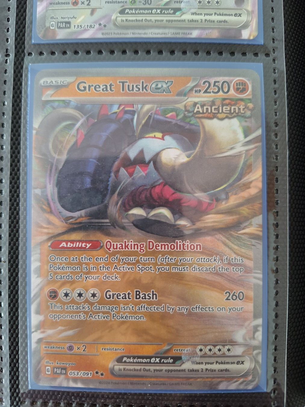 Pokémon Carte collezionabili: Great Tusk ex – Usato da Altstätten SG venduto da GGsGameshop