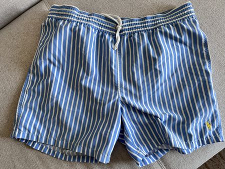 Polo Ralph Lauren Badeshorts blau gestreift Groesse L