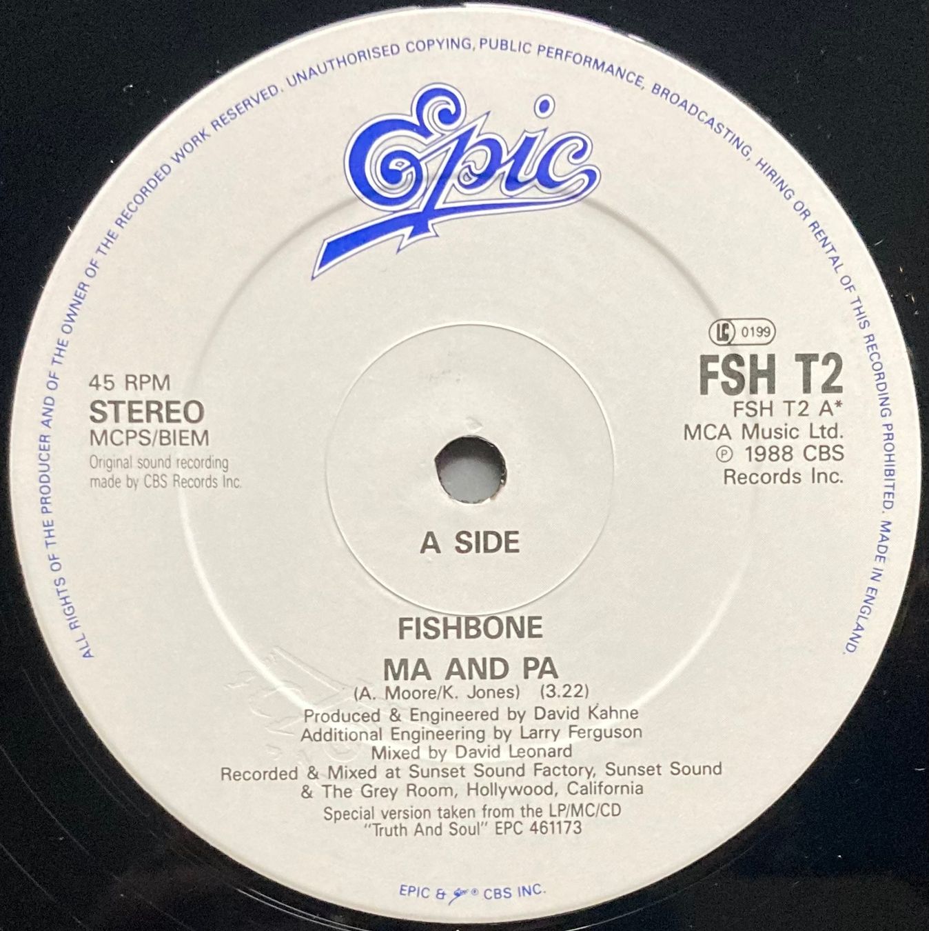 Schallplatten: FISHBONE - MA AND PA – Gebraucht aus Poliez-Pittet von Newtown-Records 2
