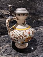 Ulmer Keramik Krug mit Zinndeckel, Vintage, Top Zustand!
