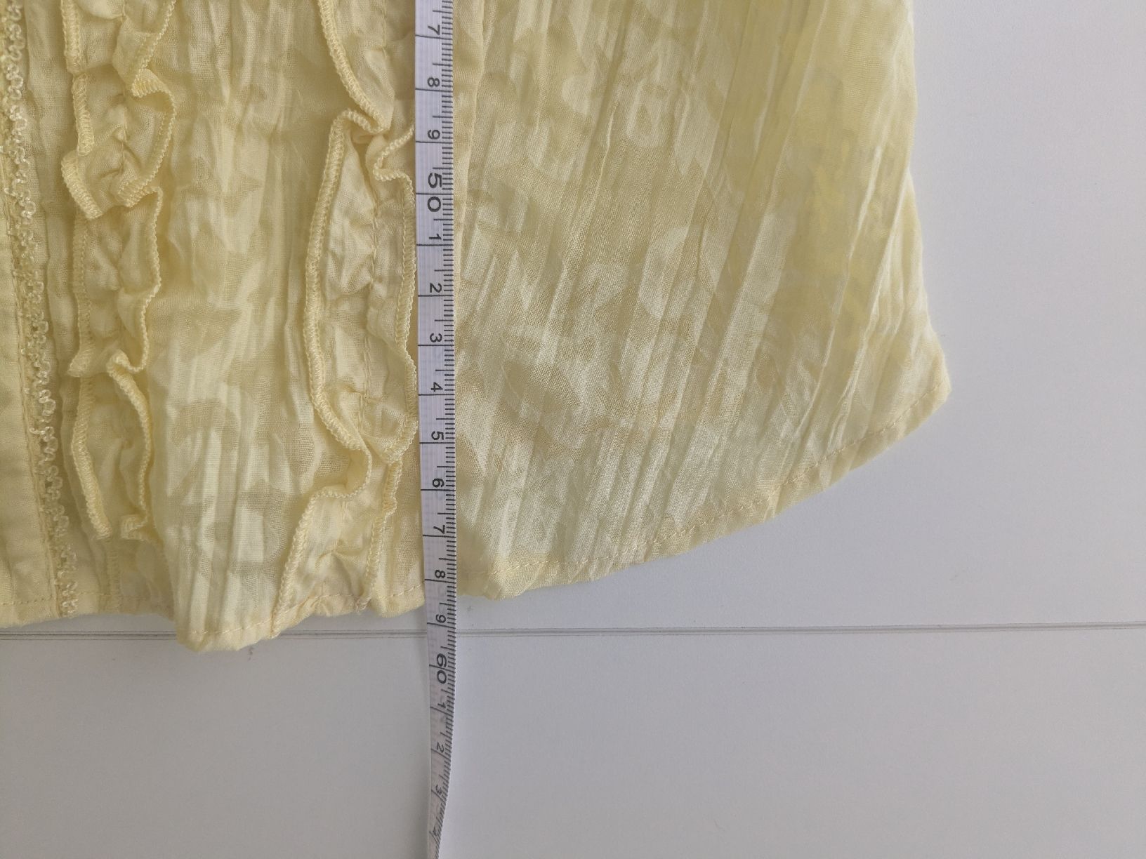 Camicette: Bluse Kurzarm gelb M&Co Grösse 38  Rüschen – Usato da Rorschach venduto da olg_5qq2 2
