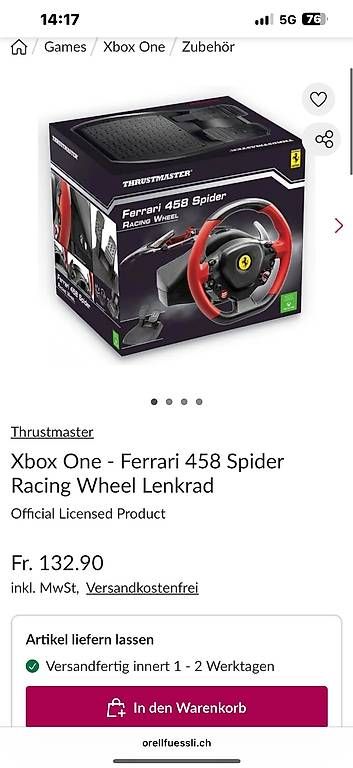 Consoles: Xbox Lenkrad Ferarri – Neuf avec emballage d'origine à Thörishaus par zul_b52z 2