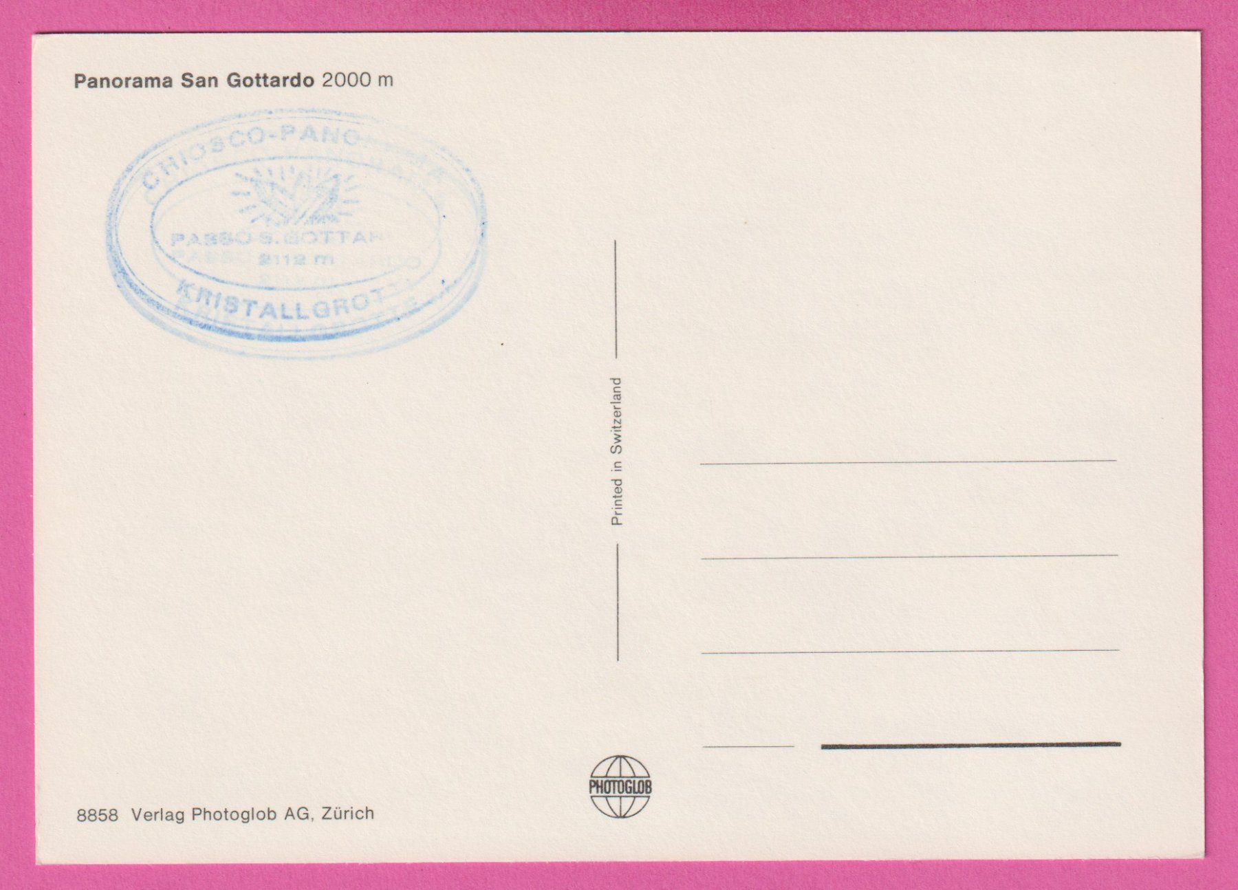 Cartoline postali: Panorama San Gottardo / St. Gotthard – Usato da Einsiedeln venduto da dillie 1
