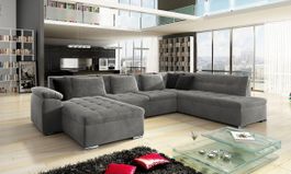 Wohnlandschaft Sofa Rechts mit Bettkasten + Schlaffunktion