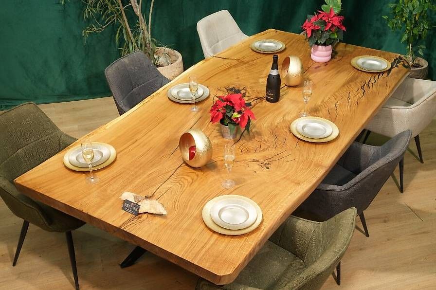 Tables: Eichenesstisch aus 1 Baumscheibe - Einzigartig & Natur pur – D'occasion à Walchwil par Swissdesign_Haag 4