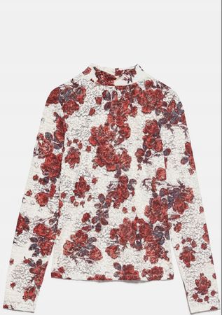 ZARA Bluse mit Blumenmuster Gr. M